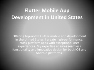 Flutter Mobile App Development in United States