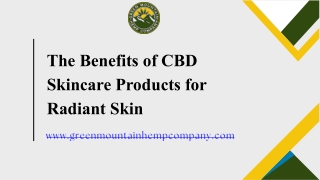 The Benefits of CBD Skincare Products for Radiant Skin