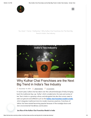 Why Kulhar Chai Franchises are the Next Big Trend in India