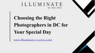 Choosing the Right Photographers in DC for Your Special Day