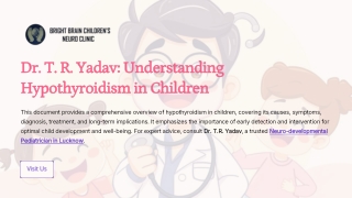 What Are The Signs Of Hypothyroidism In Children