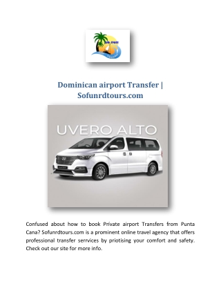 Dominican airport Transfer | Sofunrdtours.com
