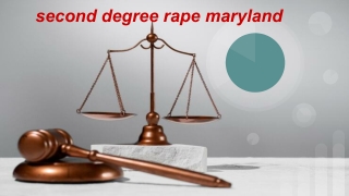 Second degree rape maryland