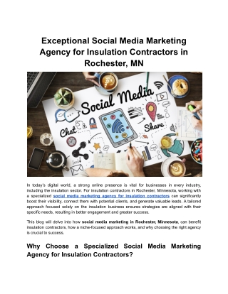 Exceptional Social Media Marketing Agency for Insulation Contractors in Rochester, MN (1)