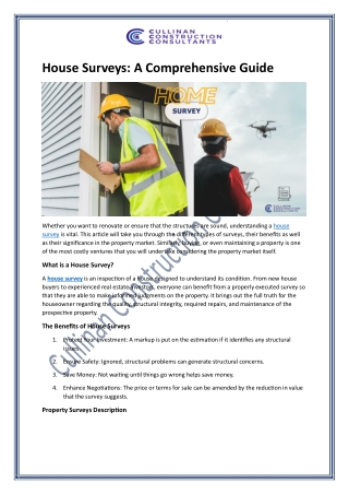 House Surveys: A Comprehensive Guide