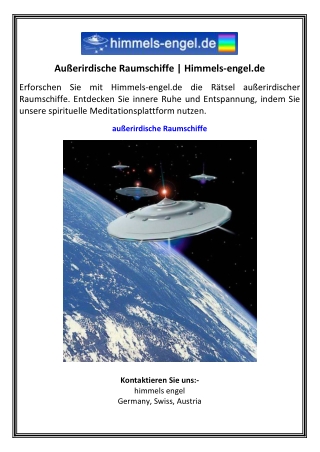 Außerirdische Raumschiffe  Himmels-engel.de