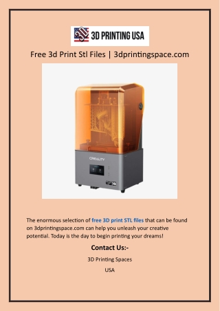 Free 3d Print Stl Files  3dprintingspace.com