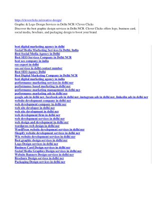 Graphic & Logo Design Services in Delhi NCR | Clever Clicks