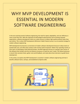 Why MVP Development is Essential in Modern Software Engineering