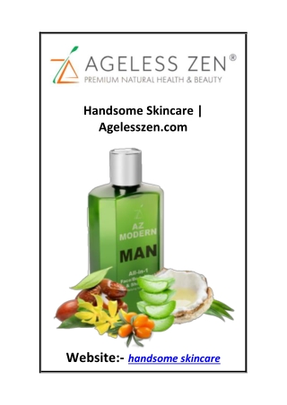 Handsome Skincare  Agelesszen.com