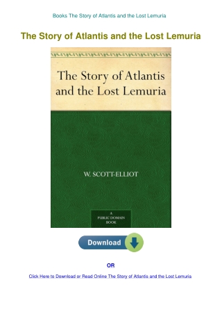 Books The Story of Atlantis and the Lost Lemuria