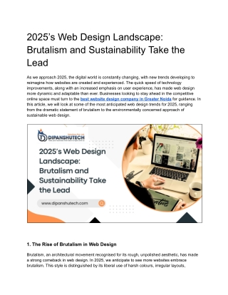 2025’s Web Design Landscape_ Brutalism and Sustainability Take the Lead