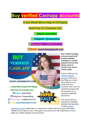 Buy verified Cashapp accounts