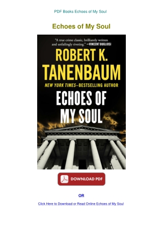 PDF Books Echoes of My Soul