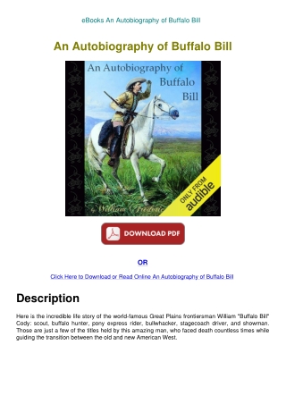 eBooks An Autobiography of Buffalo Bill
