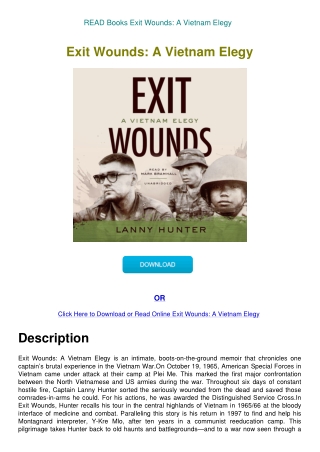 READ Books Exit Wounds A Vietnam Elegy