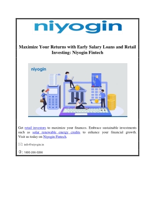 "Niyogin Fintech I Finance Solutions for Your Investment and Business Loans"