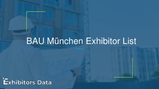 BAU München Exhibitor List