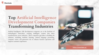 Top Artificial Intelligence Development Companies Transforming Industries