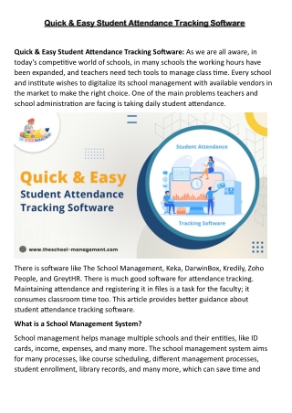 Quick & Easy Student Attendance Tracking Software
