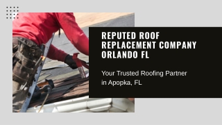 Reputed Roof Replacement Company Orlando FL