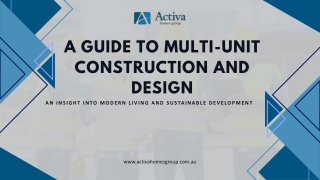 Multi Unit Builders Perth--Activa Homes Group