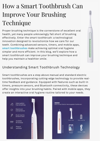 How a Smart Toothbrush Can Improve Your Brushing Technique