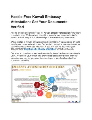 Kuwait embassy attestation service