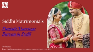 Punjabi Marriage Bureau in Delhi