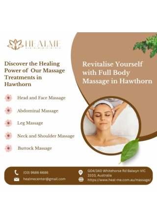 Full Body Massage Treatments in Hawthorn | HealMe