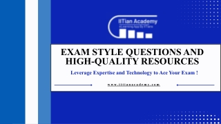Exam Style Questions and High-Quality Resources