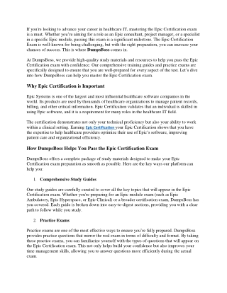 Epic Certification Exam: How to Pass and Excel