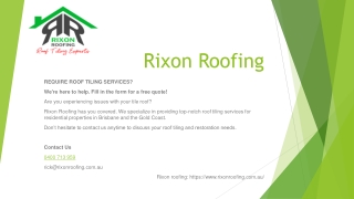 Rixon Roofing PPT