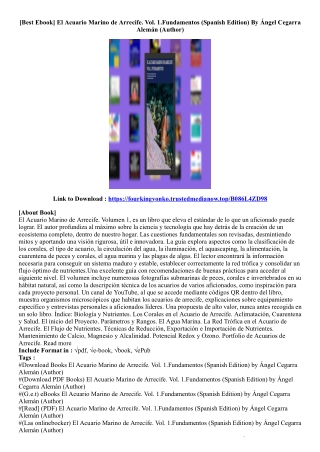 (Get Book) El Acuario Marino de Arrecife. Vol. 1.Fundamentos (Spanish Edition) B