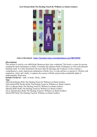 (View Book) Reiki The Healing Touch By William Lee Rand (Author)
