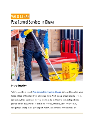Pest Control Services in Dhaka