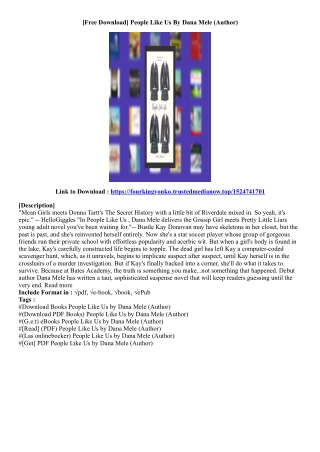 [View Book] People Like Us By Dana Mele (Author)