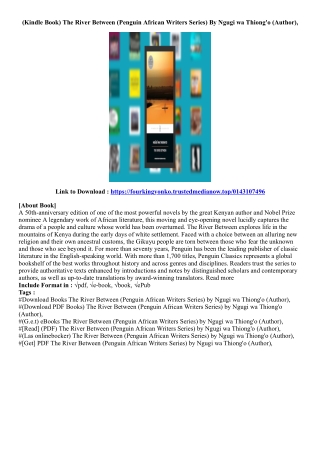 (Ebook Download) The River Between (Penguin African Writers Series) By Ngugi wa