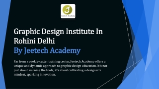 Graphic Design Institute In Rohini Delhi By Jeetech Academy