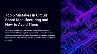 Circuit Board Manufacturing