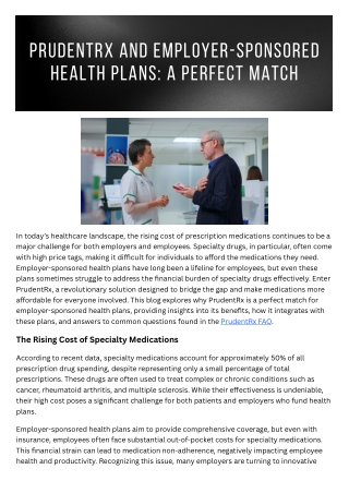 PrudentRx and Employer-Sponsored Health Plans: A Perfect Match