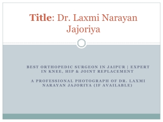 Dr. Laxmi Narayan Jajoriya 1