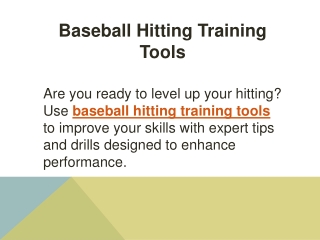 Baseball Hitting Training Tools