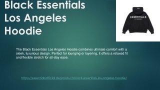 Black Essentials Los Angeles Hoodie