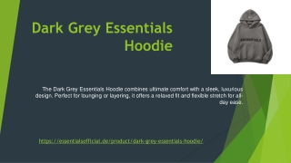Dark Grey Essentials Hoodie