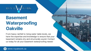 Basement Waterproofing in Oakville