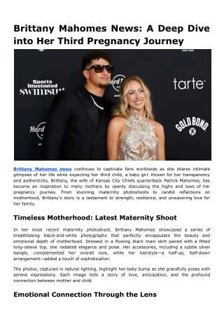 Brittany Mahomes News: A Deep Dive into Her Third Pregnancy Journey