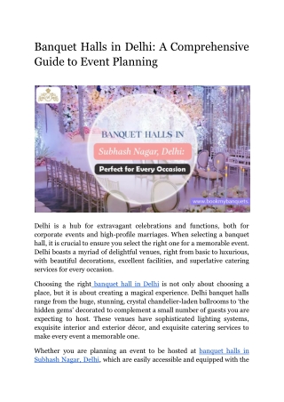 Banquet Halls in Delhi_ A Comprehensive Guide to Event Planning