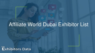 Affiliate World Dubai Exhibitor List