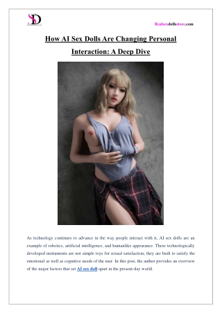 How AI Sex Dolls Are Changing Personal Interaction